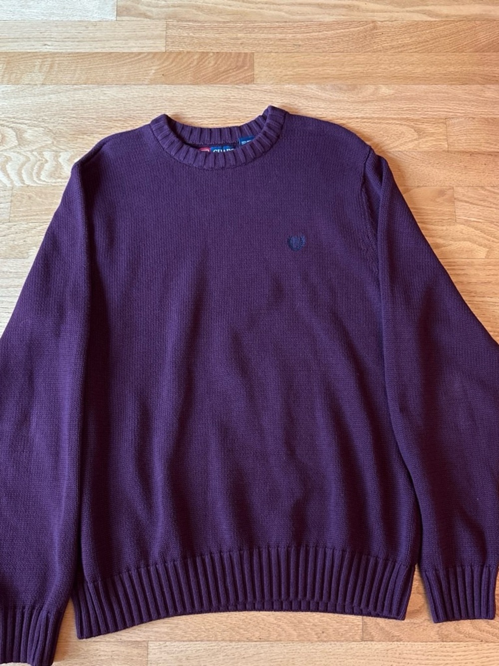 Chaps Men's Crewneck Sweater in Burgundy size L
